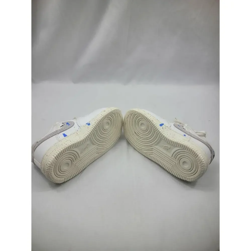 Nike Air Force 1 Paint Splatter - White' Toddler Shoes DJ2600-100 Size 8C
